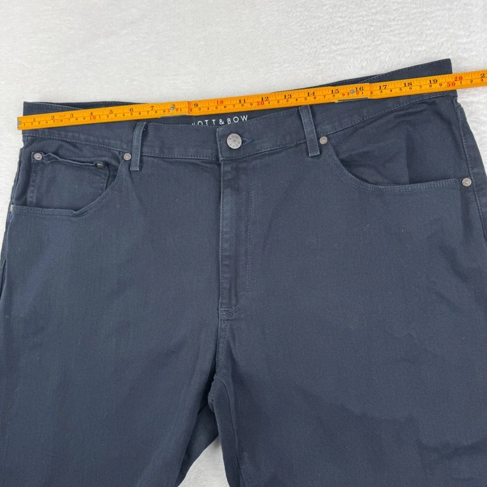 Mott & Bow Mercer Straight Leg Jeans Mens 40x32 Navy Blue Stretch Denim